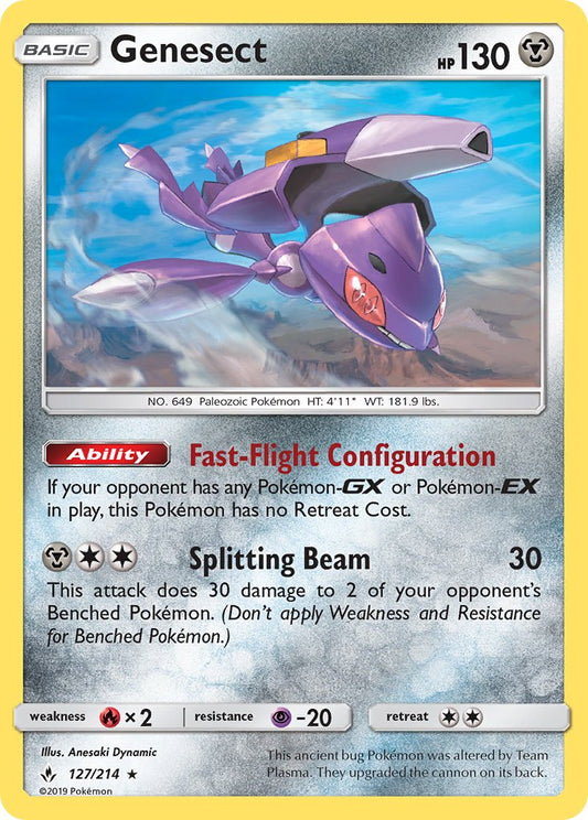 Genesect | Unbroken Bonds | Sun & Moon | 127/214 | New Mint | Rare