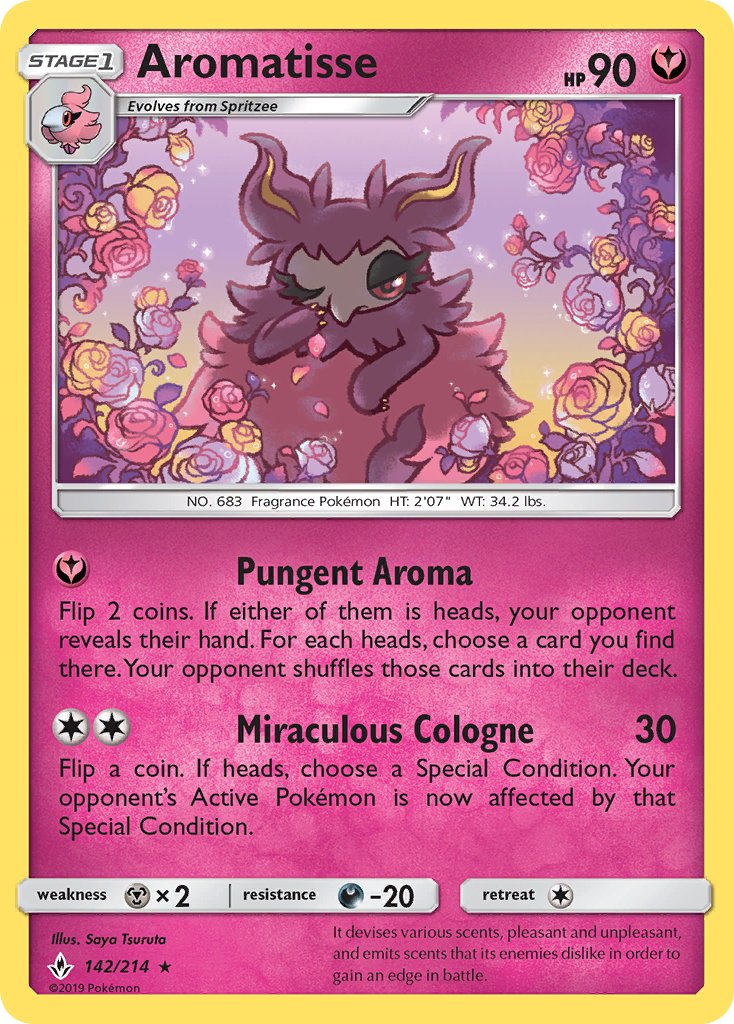 Aromatisse | Unbroken Bonds | Sun & Moon | 142/214 | New Mint | Rare
