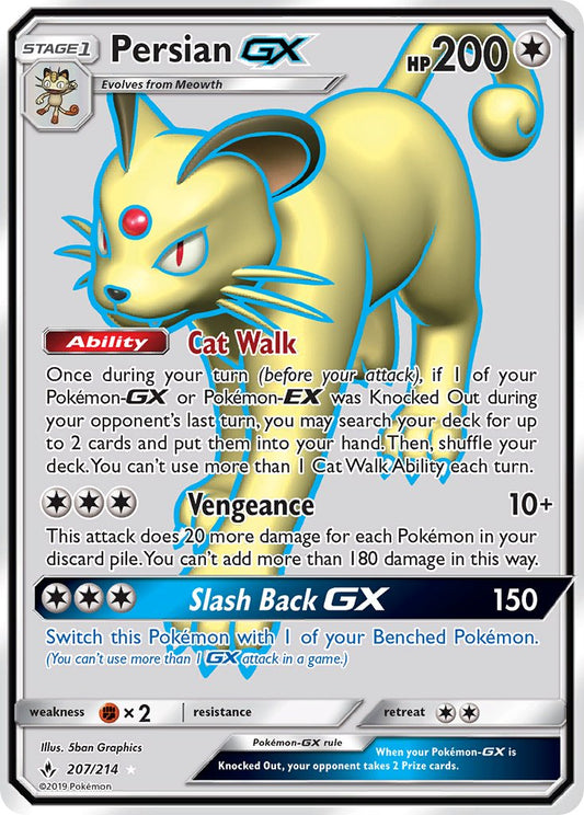 Persian GX | Unbroken Bonds | Sun & Moon | 207/214 | New Mint | Ultra Rare