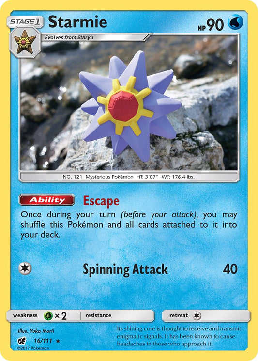 Starmie | Crimson Invasion | Sun & Moon | 16/111 | New Mint | Rare