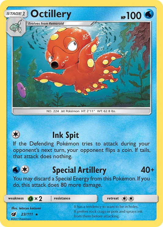Octillery | Crimson Invasion | Sun & Moon | 23/111 | New Mint | Rare
