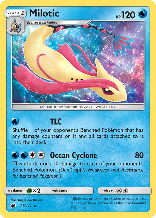 Milotic | Crimson Invasion | Sun & Moon | 27/111 | New Mint | Rare Holo