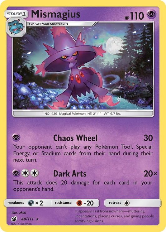 Mismagius | Crimson Invasion | Sun & Moon | 40/111 | New Mint | Rare