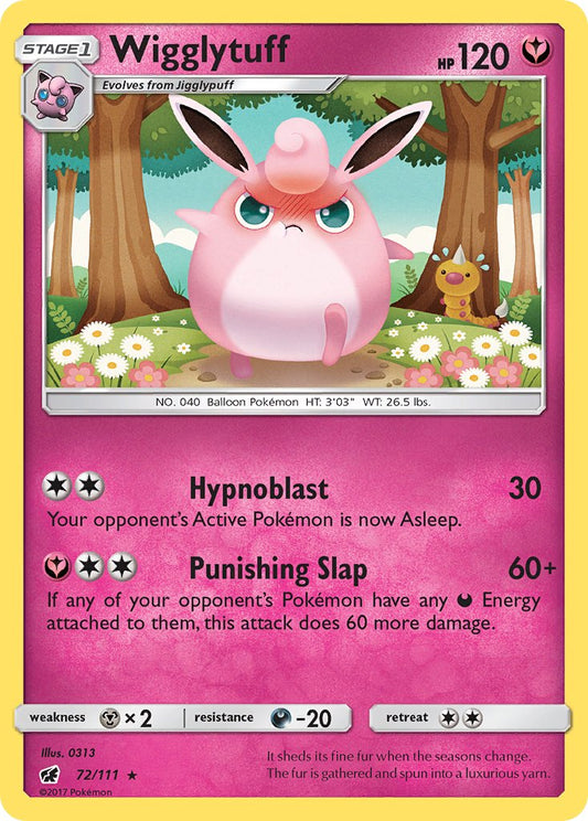 Wigglytuff | Crimson Invasion | Sun & Moon | 72/111 | New Mint | Rare