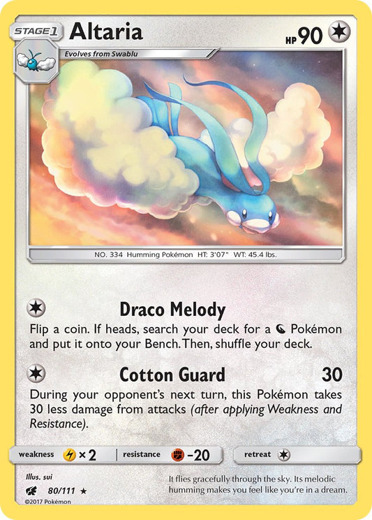 Altaria | Crimson Invasion | Sun & Moon | 80/111 | New Mint | Rare