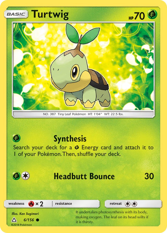 Turtwig | Ultra Prism | Sun & Moon | 6/156 | New Mint | Common