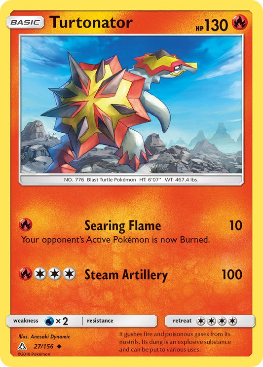 Turtonator | Ultra Prism | Sun & Moon | 27/156 | New Mint | Uncommon