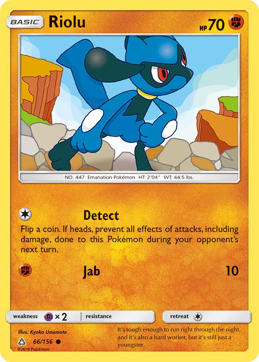 Riolu | Ultra Prism | Sun & Moon | 66/156 | New Mint | Common