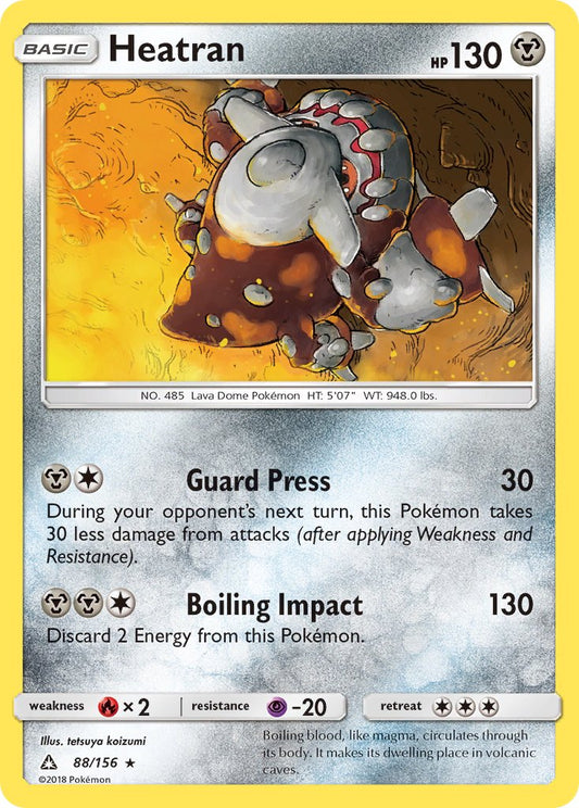 Heatran | Ultra Prism | Sun & Moon | 88/156 | New Mint | Rare Holo
