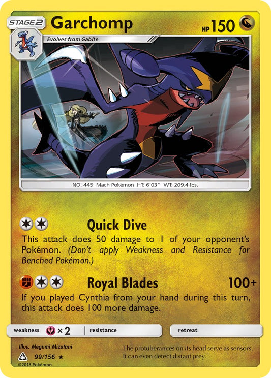 Garchomp | Ultra Prism | Sun & Moon | 99/156 | New Mint | Rare