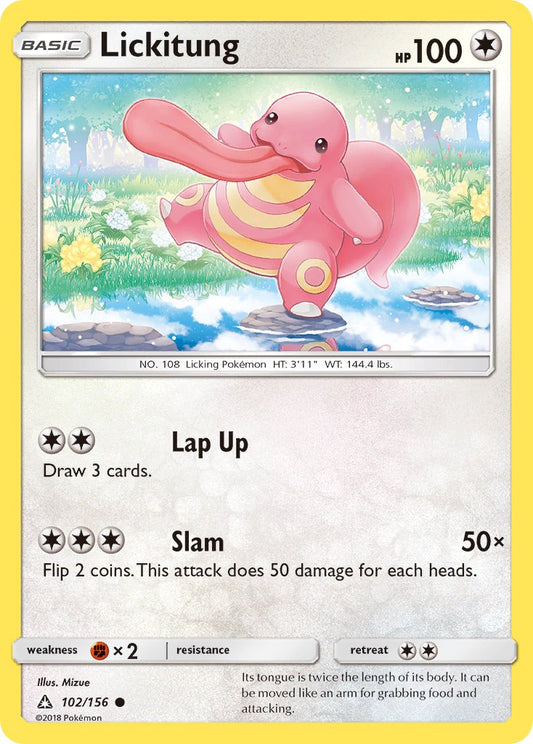 Lickitung | Ultra Prism | Sun & Moon | 102/156 | New Mint | Common