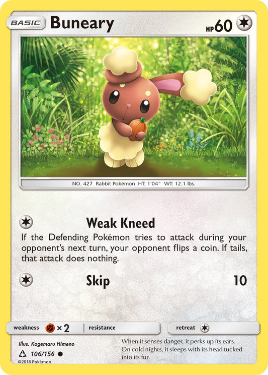 Buneary | Ultra Prism | Sun & Moon | 106/156 | New Mint | Common