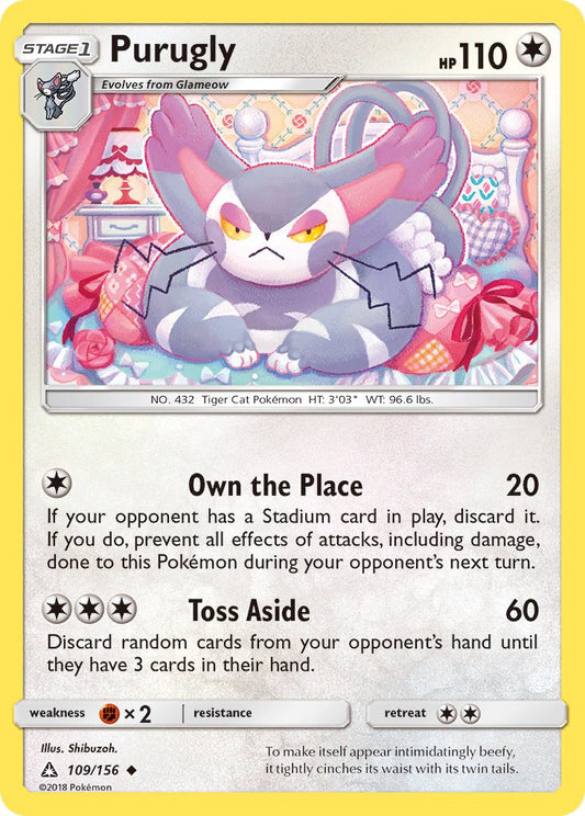 Purugly | Ultra Prism | Sun & Moon | 109/156 | New Mint | Uncommon