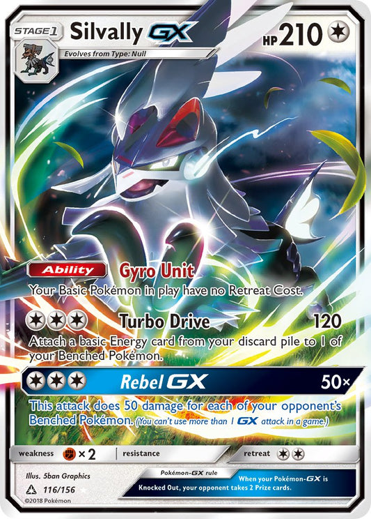 Silvally GX | Ultra Prism | Sun & Moon | 116/156 | New Mint | Rare Holo GX