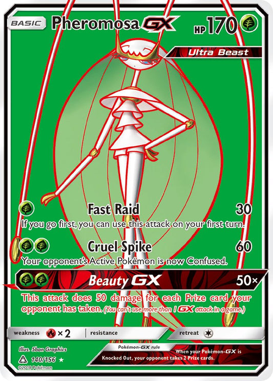 Pheromosa GX | Ultra Prism | Sun & Moon | 140/156 | New Mint | Ultra Rare