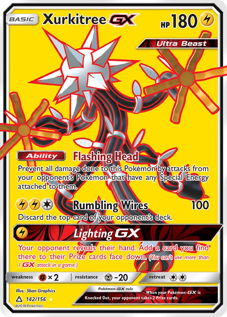 Xurkitree GX | Ultra Prism | Sun & Moon | 142/156 | New Mint | Ultra Rare