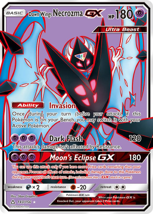 Dawn Wings Necrozma GX | Ultra Prism | Sun & Moon | 143/156 | New Mint | Ultra Rare