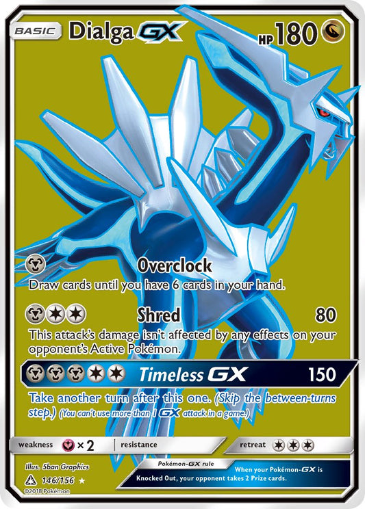 Dialga GX | Ultra Prism | Sun & Moon | 146/156 | New Mint | Ultra Rare