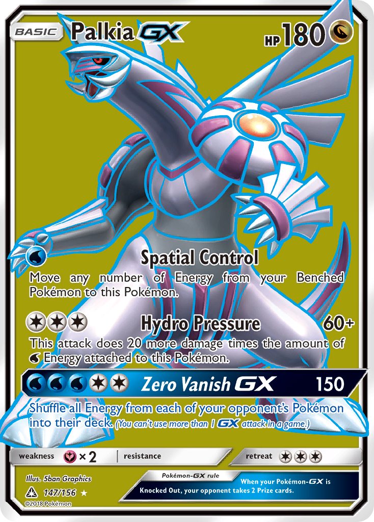 Palkia GX | Ultra Prism | Sun & Moon | 147/156 | New Mint | Ultra Rare