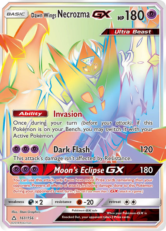 Dawn Wings Necrozma GX | Ultra Prism | Sun & Moon | 161/156 | New Mint | Rainbow Rare