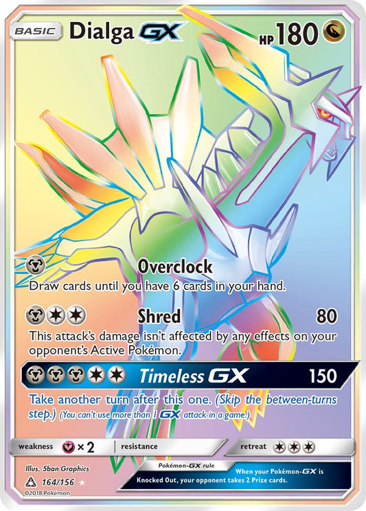 Dialga GX | Ultra Prism | Sun & Moon | 164/156 | New Mint | Rainbow Rare