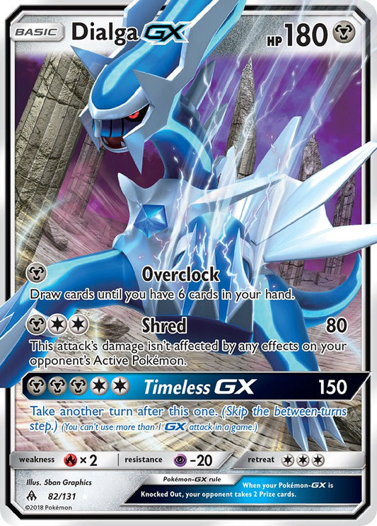 Dialga GX | Forbidden Light | Sun & Moon | 82/131 | New Mint | Rare Holo GX