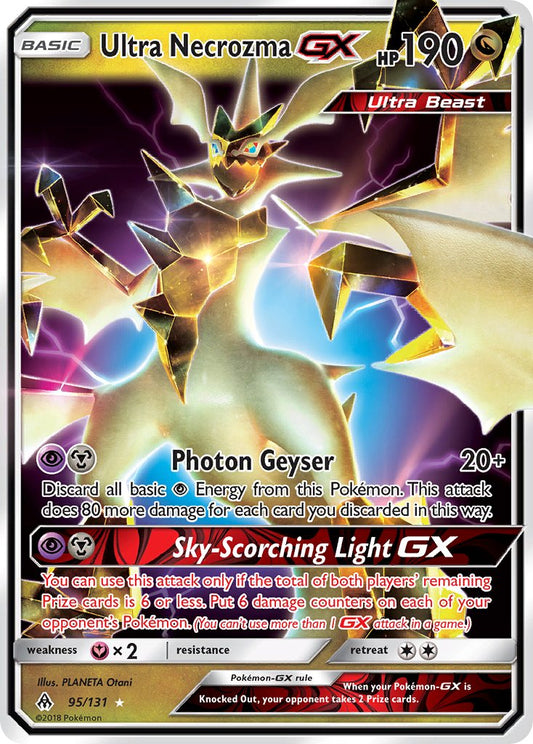 Ultra Necrozma GX | Forbidden Light | Sun & Moon | 95/131 | New Mint | Rare Holo GX