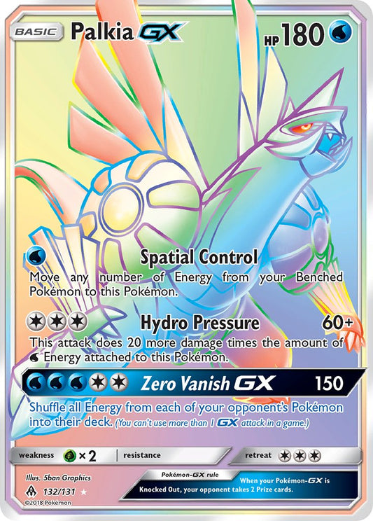 Palkia GX | Forbidden Light | Sun & Moon | 132/131 | New Mint | Rainbow Rare