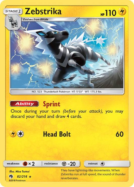 Zebstrika | Lost Thunder | Sun & Moon | 82/214 | New Mint | Rare
