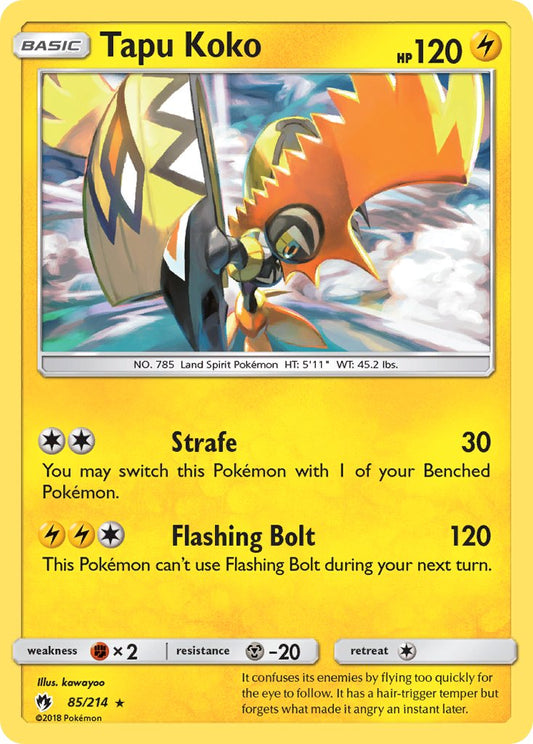 Tapu Koko | Lost Thunder | Sun & Moon | 85/214 | New Mint | Rare Holo