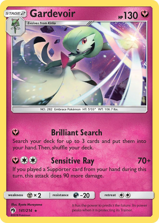Gardevoir | Lost Thunder | Sun & Moon | 141/214 | New Mint | Rare Holo