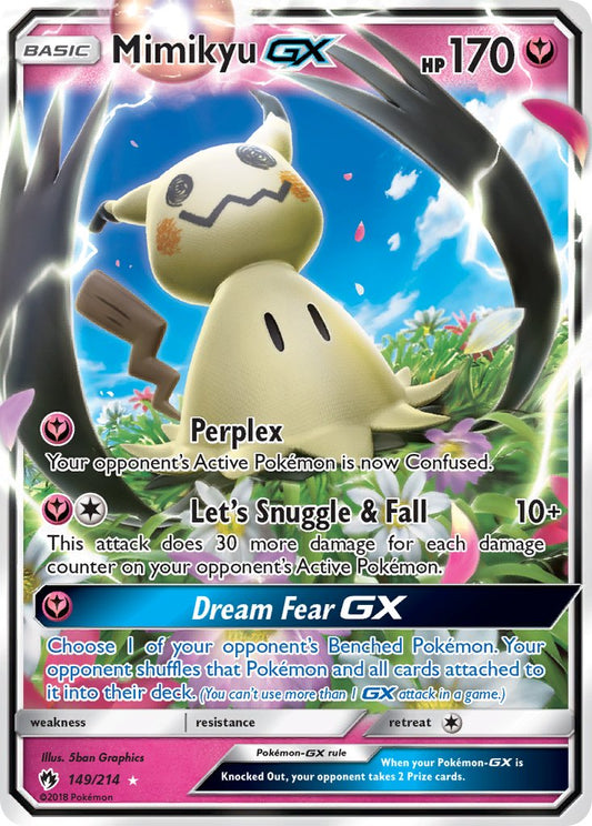 Mimikyu GX | Lost Thunder | Sun & Moon | 149/214 | New Mint | Rare Holo GX