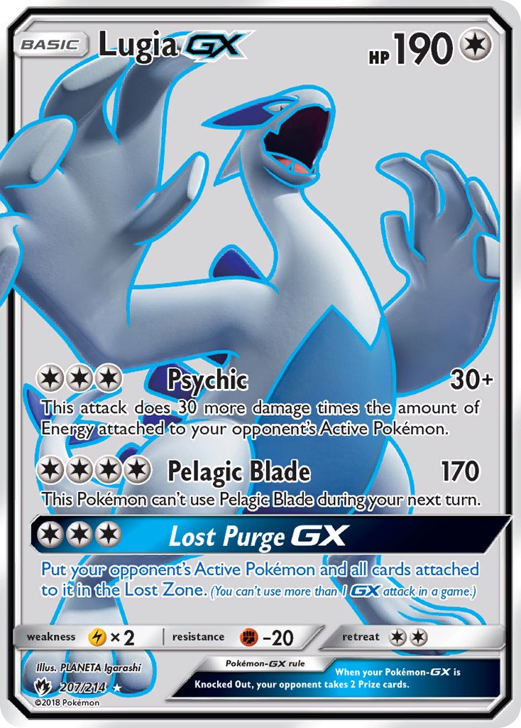 Lugia GX | Lost Thunder | Sun & Moon | 207/214 | New Mint | Ultra Rare