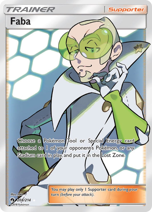 Faba | Lost Thunder | Sun & Moon | 208/214 | New Mint | Ultra Rare