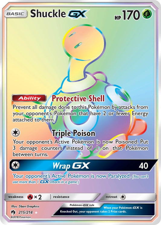 Shuckle GX | Lost Thunder | Sun & Moon | 215/214 | New Mint | Rainbow Rare