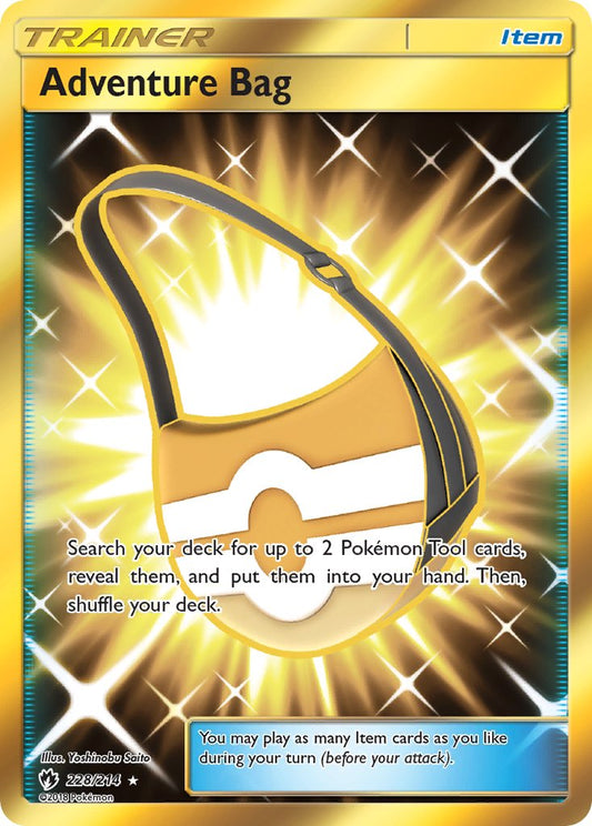 Adventure Bag | Lost Thunder | Sun & Moon | 228/214 | New Mint | Rare Secret