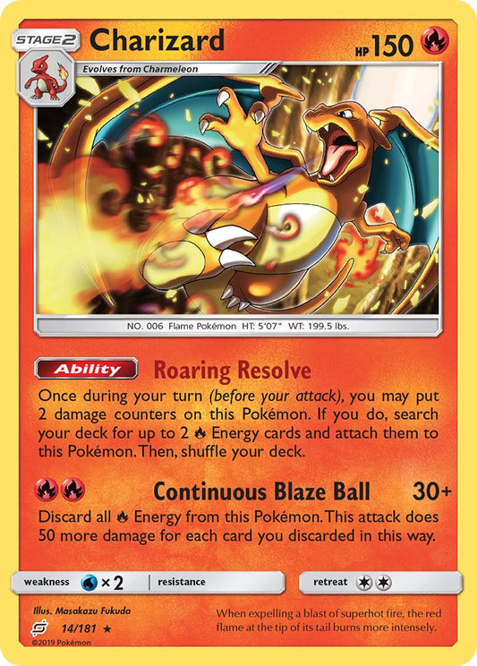 Charizard | Team Up | Sun & Moon | 14/181 | New Mint | Rare