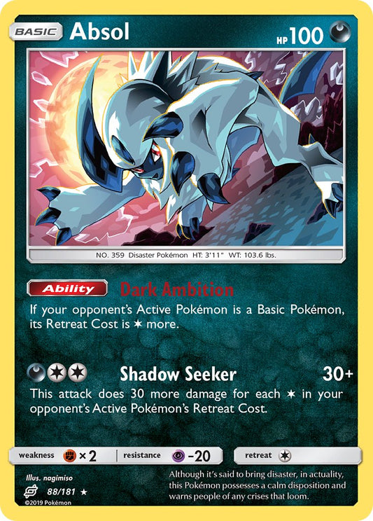 Absol | Team Up | Sun & Moon | 88/181 | New Mint | Rare Holo