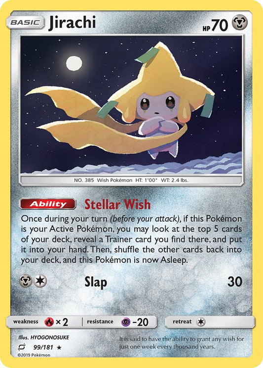Jirachi | Team Up | Sun & Moon | 99/181 | New Mint | Rare Holo