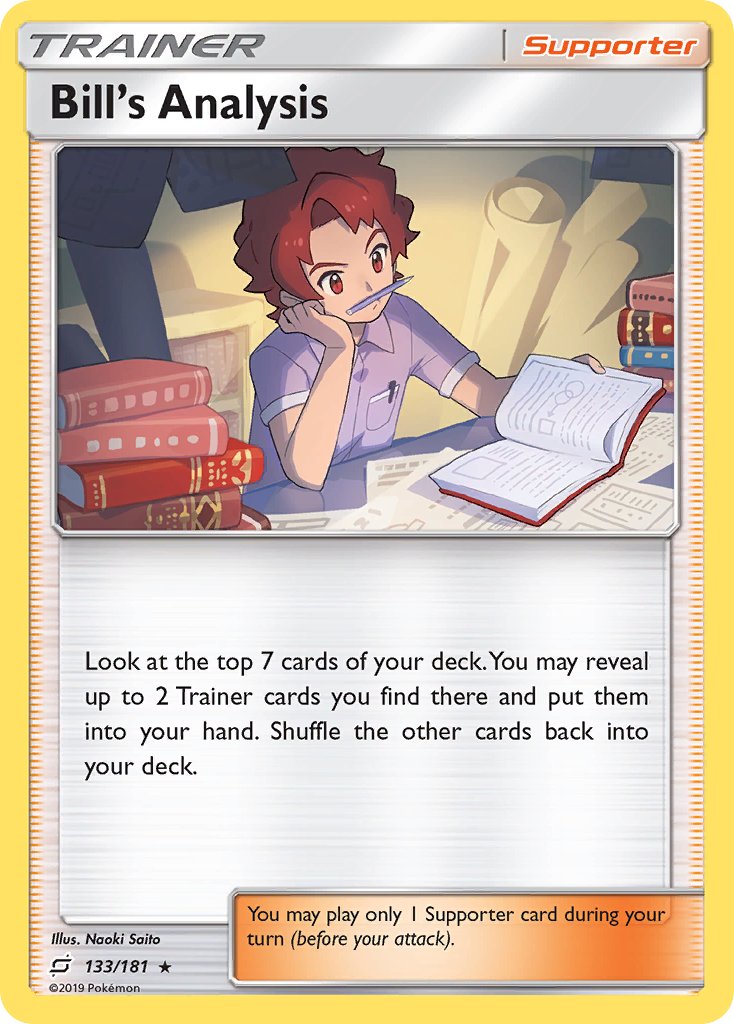 Bill’s Analysis | Team Up | Sun & Moon | 133/181 | New Mint | Rare Holo