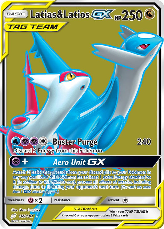 Latias & Latios GX | Team Up | Sun & Moon | 169/181 | New Mint | Ultra Rare