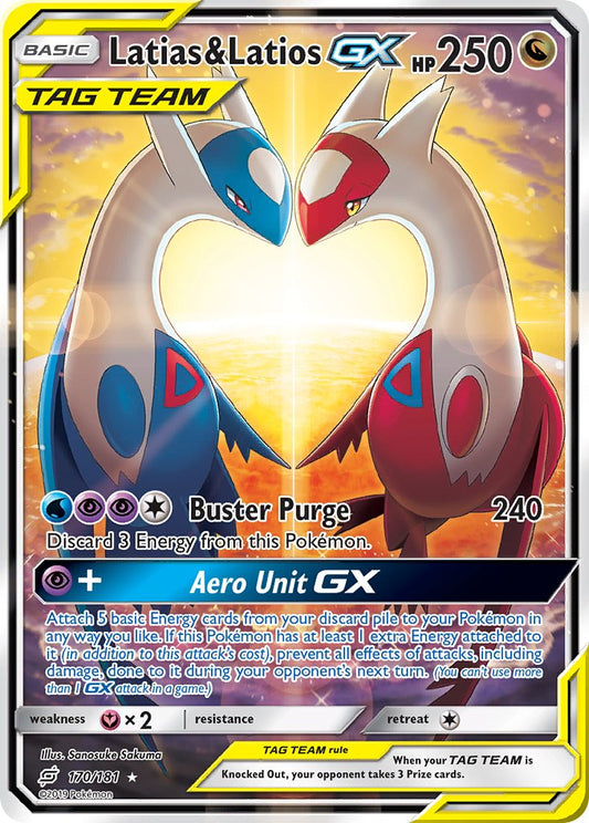 Latias & Latios GX | Team Up | Sun & Moon | 170/181 | New Mint | Ultra Rare