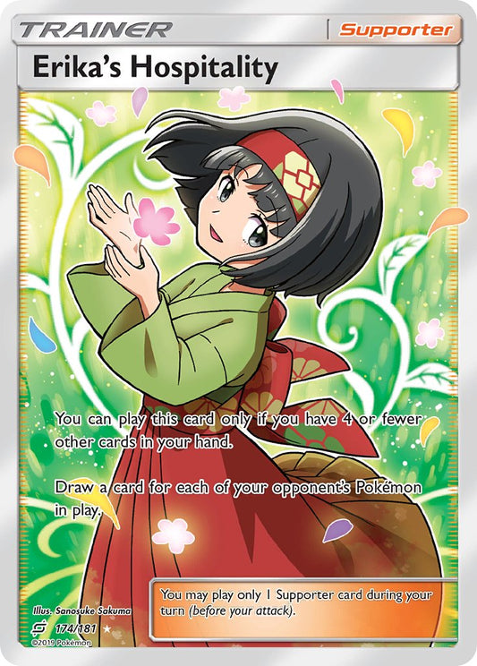 Erika’s Hospitality | Team Up | Sun & Moon | 174/181 | New Mint | Ultra Rare