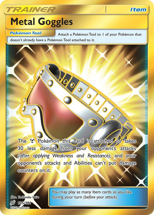 Metal Goggles | Team Up | Sun & Moon | 195/181 | New Mint | Rare Secret