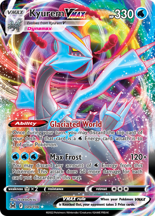 Kyurem VMAX | Lost Origin | Sword & Shield | 49/196 | New Mint | Holo Rare VMAX