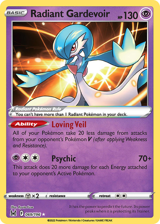 Radiant Gardevoir | Lost Origin | Sword & Shield | 69/196 | New Mint | Radiant Rare