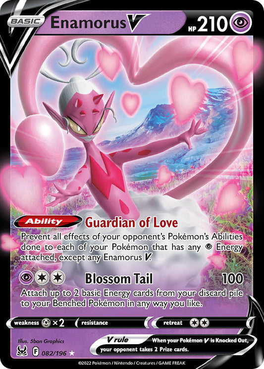 Enamorus V | Lost Origin | Sword & Shield | 82/196 | New Mint | Holo Rare V