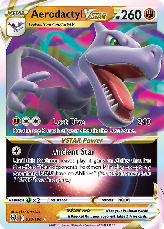 Aerodactyl VSTAR | Lost Origin | Sword & Shield | 93/196 | New Mint | Holo Rare VSTAR