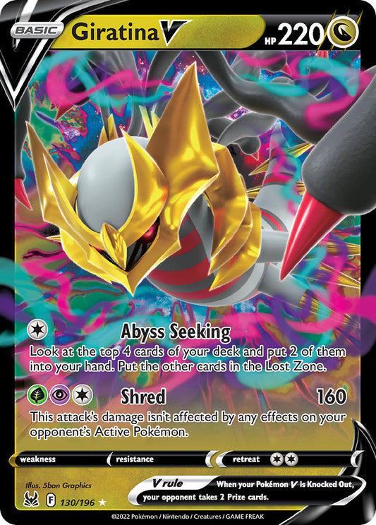 Giratina V | Lost Origin | Sword & Shield | 130/196 | New Mint | Holo Rare V