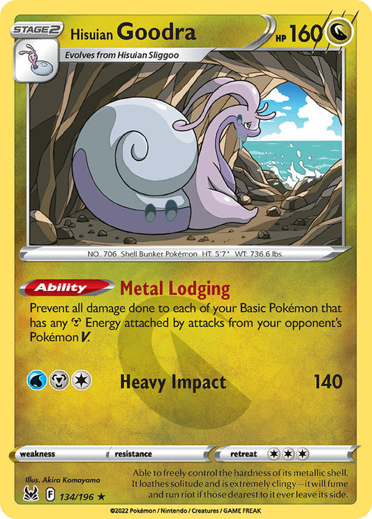 Hisuian Goodra | Lost Origin | Sword & Shield | 134/196 | New Mint | Rare Holo